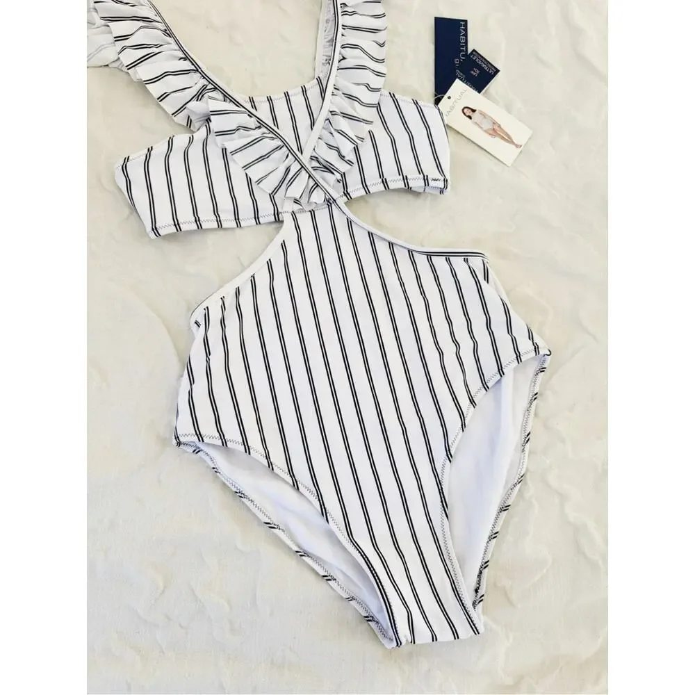 Habitual Ruffle One-Piece Swimsuit Girls Size 16 New